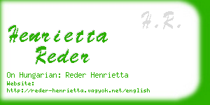 henrietta reder business card